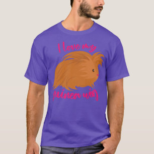 Ich Liebe meine Guinea Wig Langhaarige Guinea Schw T-Shirt