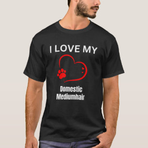 Ich Liebe meine Hausmeisterkatze Katze Katze T-Shirt
