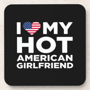 Ich liebe meine heiße amerikanische Freundin Getränkeuntersetzer