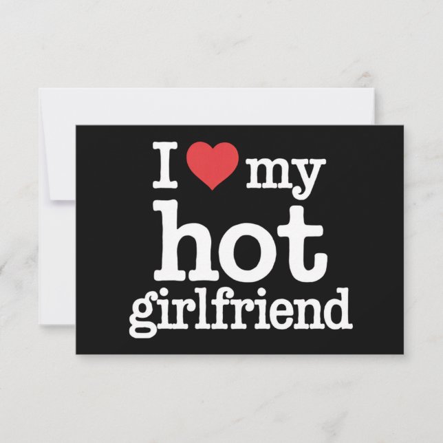 Ich Liebe meine heiße Freundin Valentine's Day GF  Dankeskarte (Vorderseite)