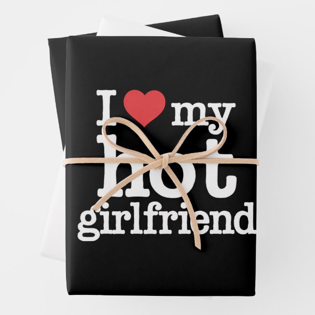 Ich Liebe meine heiße Freundin Valentine's Day GF  Geschenkpapier Set (Beispiel)