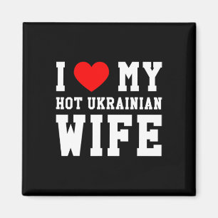 Ich liebe meine heiße ukrainische Frau rotes Herz Magnet