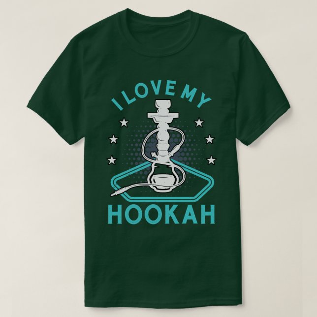 Ich Liebe meine Hookah Funny Shisha Smoker Vape T-Shirt (Design vorne)