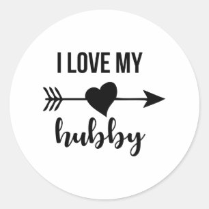 Ich Liebe meine Hubby Runder Aufkleber
