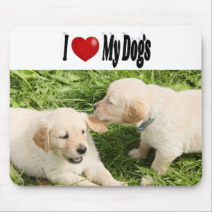 Ich liebe meine Hunde Foto Mousepad