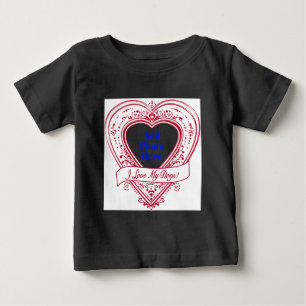 Ich Liebe meine Hunde! Foto Red Hearts Baby T-shirt