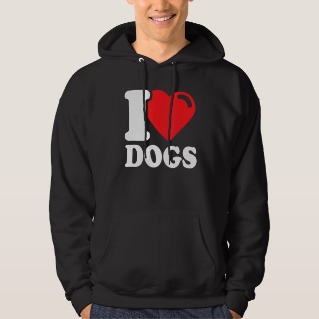 Ich Liebe meine Hunde I Liebe Hunde 1 Hoodie (Vorderseite)