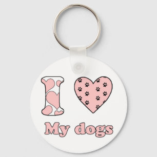 Ich Liebe meine Hunde Schlüsselanhänger