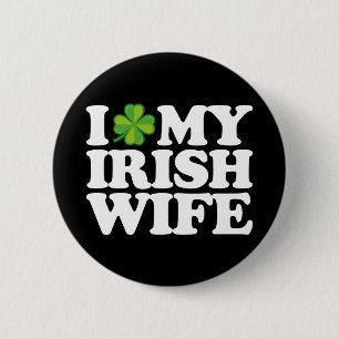 Ich Liebe meine irische Ehefrau Funny Couple St Pa Button