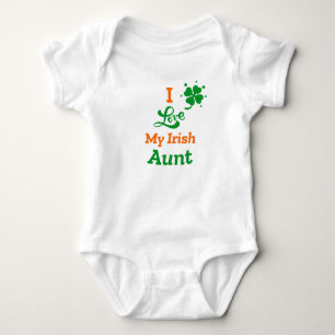 Ich liebe meine irische Tante St. Patrick's Day Baby Strampler