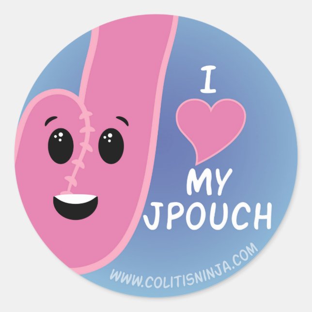 Ich Liebe meine J-Pouch Stickers! Runder Aufkleber (Vorderseite)