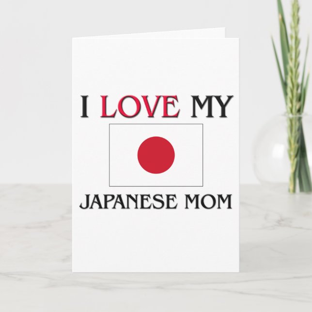 Ich Liebe meine japanische Mama Karte (Vorderseite)