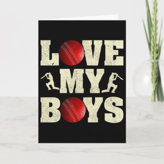 Ich liebe meine Jungs Cricket Lustiger Cricket-Vat Karte