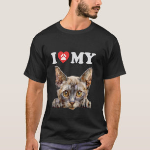 Ich liebe meine Katze Arabian Mau Kätzchen Lustige T-Shirt