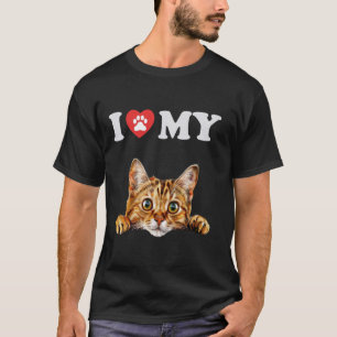 Ich Liebe meine Katze Bengalisch Kitten Funny Cat T-Shirt