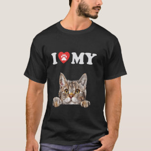 Ich liebe meine Katze Brasilianisches Kurzhaar Kat T-Shirt