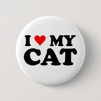 Ich Liebe meine Katze Button