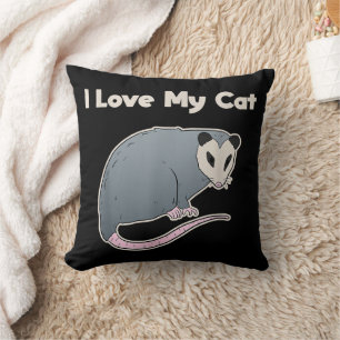Ich Liebe meine Katze Funny Opossum Kissen
