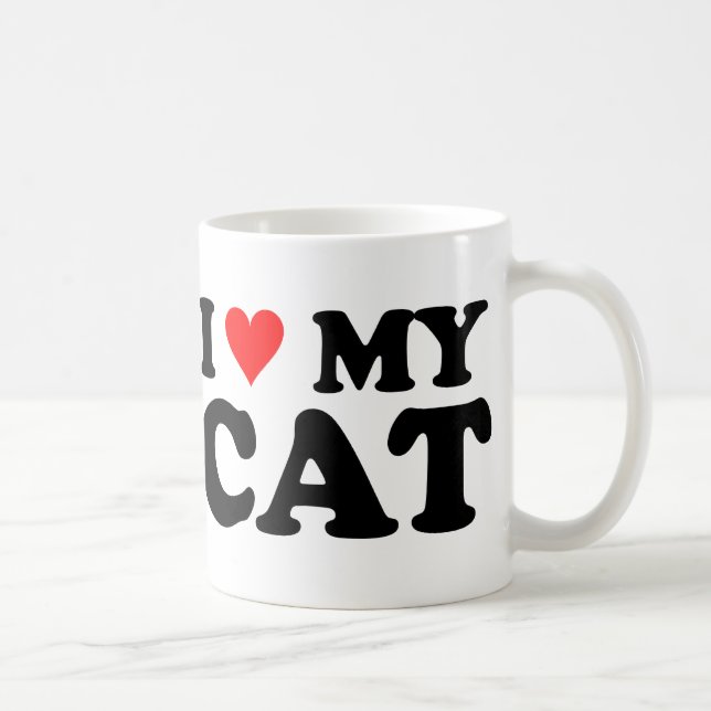 Ich Liebe meine Katze Kaffeetasse (Rechts)
