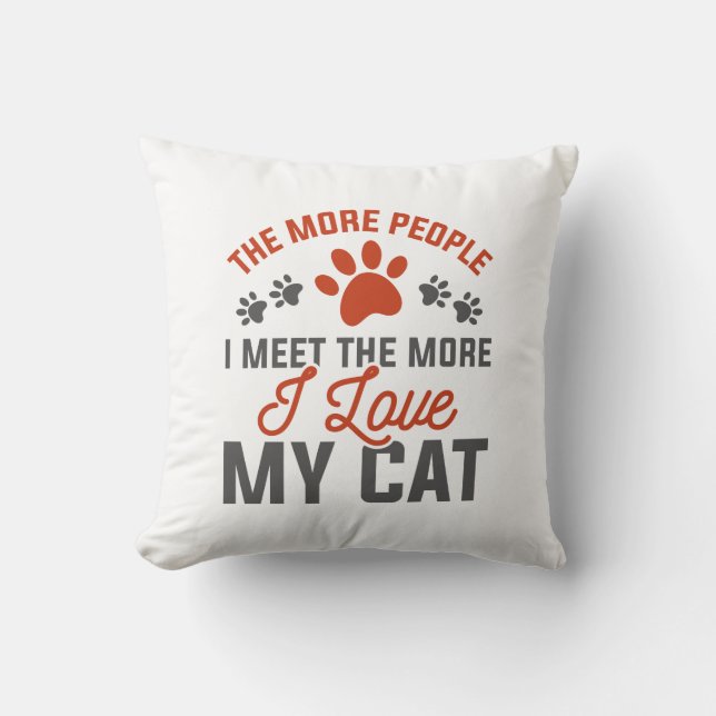 Ich Liebe meine Katze Kissen (Vorderseite)