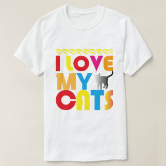 Ich Liebe meine Katze niedlich Kätzchen Hemden Tul T-Shirt