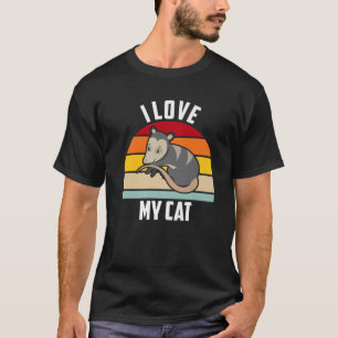 Ich Liebe meine Katze Opossum Funny Possum T-Shirt