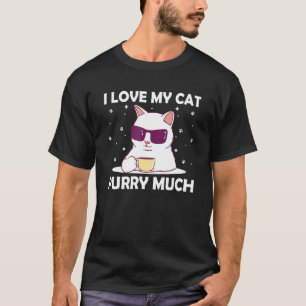 Ich liebe meine Katze Purry viel Katze Papa Witze T-Shirt