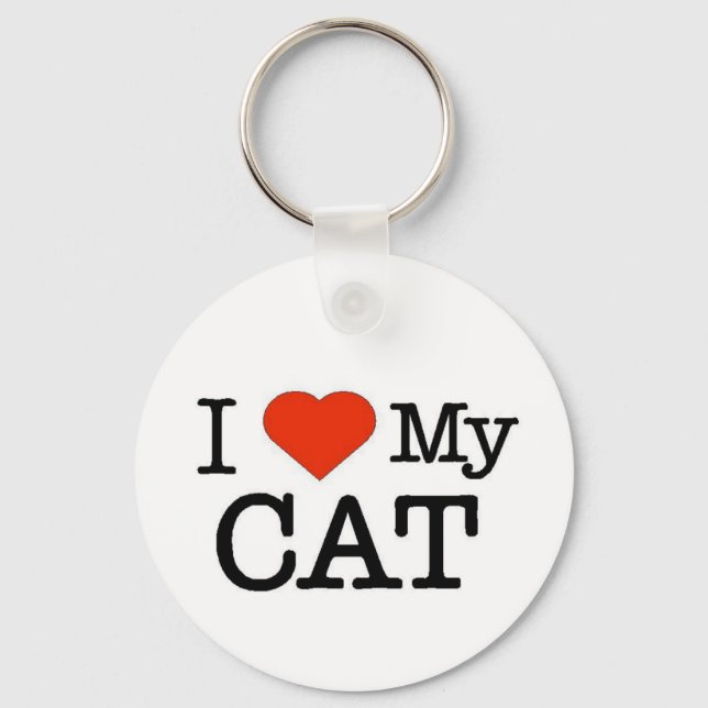 Ich Liebe meine Katze Schlüsselanhänger (Vorderseite)