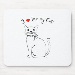 Ich liebe meine Katze, süß, cool Mousepad