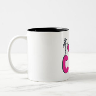 Ich liebe meine Katze – Süßes Katzenliebhaber-Desi Zweifarbige Tasse