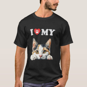 Ich liebe meine Katze Turkish Van Kätzchen Lustige T-Shirt
