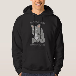 ICH LIEBE MEINE KATZE UND VIELLEICHT 3 PERSONEN ni Hoodie