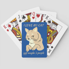 ICH LIEBE MEINE KATZE UND VIELLEICHT 3 PERSONEN ni Spielkarten