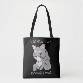 ICH LIEBE MEINE KATZE UND VIELLEICHT 3 PERSONEN ni Tasche