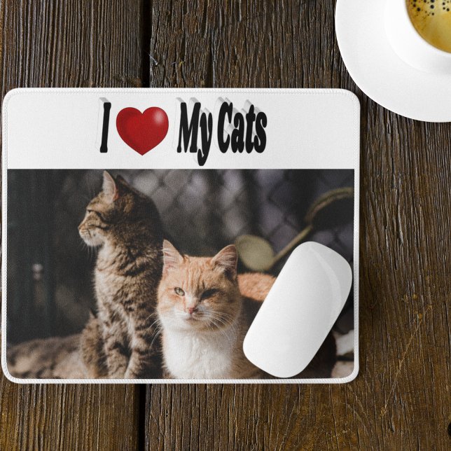 Ich Liebe meine Katzen Foto Mousepad (Von Creator hochgeladen)
