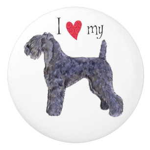 Ich Liebe meine Kerry Blue Terrier Keramikknauf
