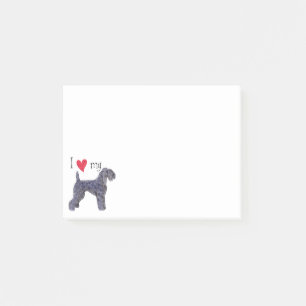 Ich Liebe meine Kerry Blue Terrier Post-it Klebezettel
