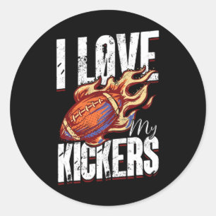 Ich Liebe meine Kickers - Fantasiefußball Runder Aufkleber