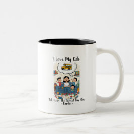 Ich liebe meine Kinder, aber ich liebe den Schulbu Zweifarbige Tasse