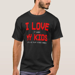 Ich Liebe meine Kinder Gaming für Vater Men Boys V T-Shirt