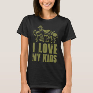 Ich Liebe meine Kinder Ziegen Vater Männer Tiere T-Shirt