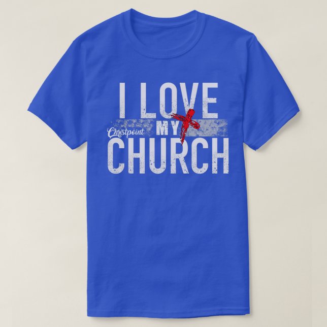 Ich Liebe meine Kirche  T-Shirt (Design vorne)
