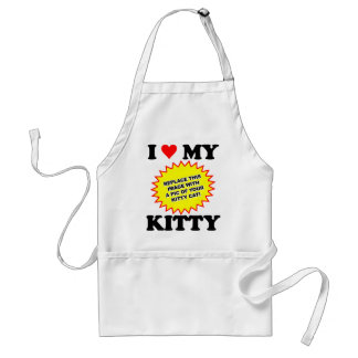 Ich liebe meine Kitty ANPASSBAR Schürze