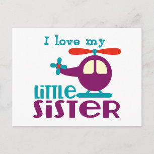 Ich Liebe meine kleine Schwester Postkarte