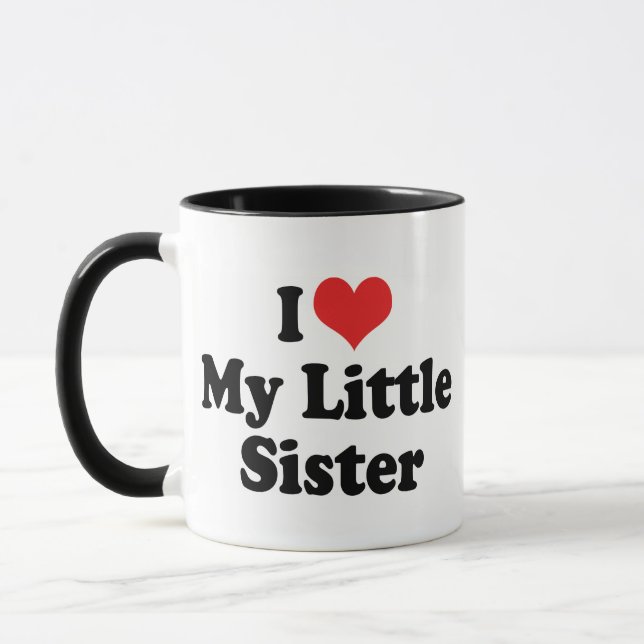 Ich Liebe meine kleine Schwester Tasse (Links)
