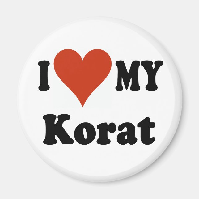 Ich Liebe meine Korat Cat Merchandise Magnet (Vorne)