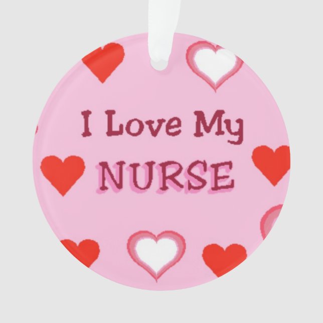 Ich Liebe meine Krankenschwester - Herz Ornament (Vorderseite)