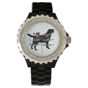 Ich Liebe meine Labrador Retriever Worte & Grafik! Armbanduhr