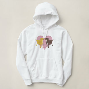Ich Liebe meine Labradors Bestickter Hoodie