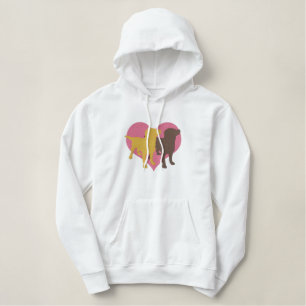 Ich Liebe meine Labradors Bestickter Hoodie